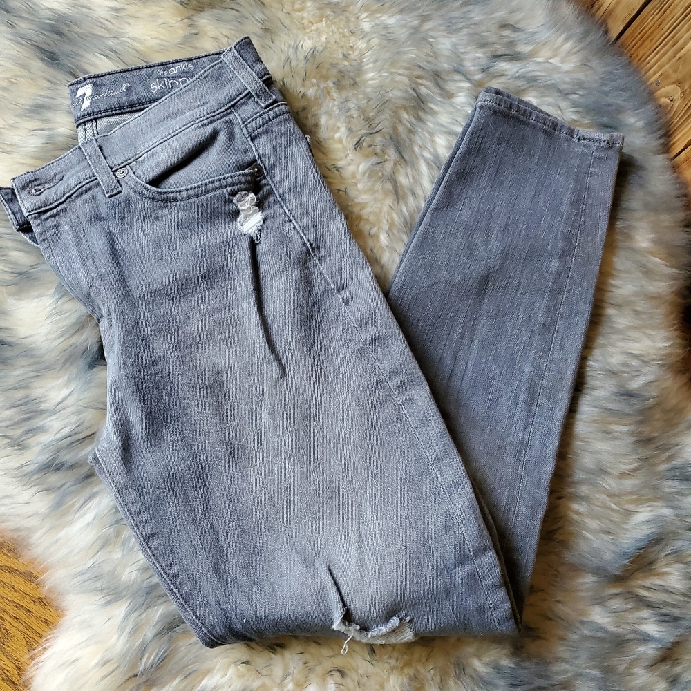 ❤ 7 For All Mankind skinny jeans